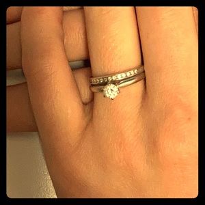 White gold engagement ring